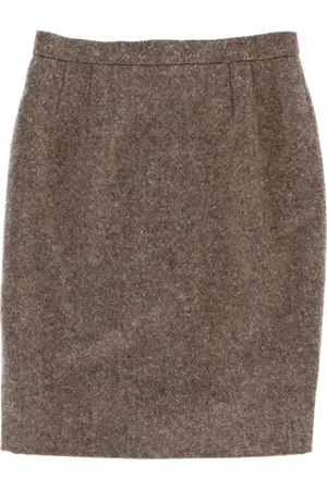 VALENTINO GARAVANI 1980s mélange wool skirt