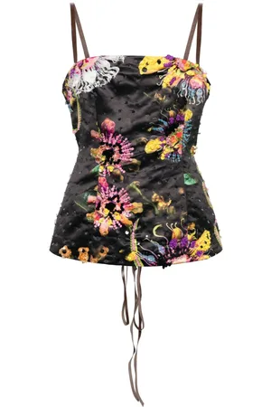 Cynthia Rowley Embellished satin top