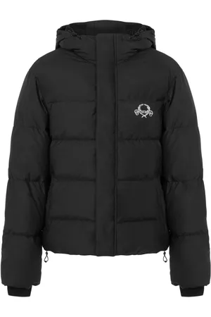 Moschino Logo-embroidered padded jacket