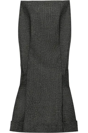 Prada Mouliné-wool midi skirt