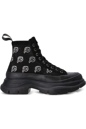Karl Lagerfeld Luna rhinestone mesh boots