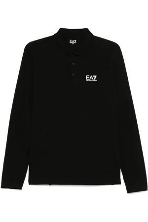 EA7 Rubberised-logo polo shirt