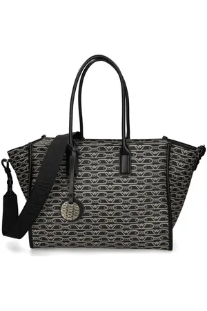 Emporio Armani Jacquard-logo-motif tote bag