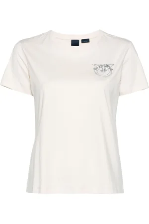 Pinko Love Birds-appliqué T-shirt