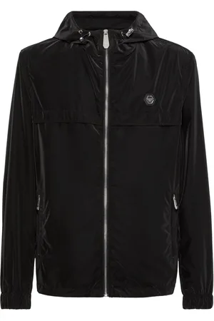 Philipp Plein Camouflage-print hooded windbreaker