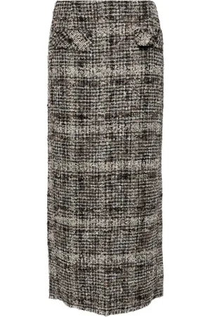 JNBY Coarse jacquard H-shaped long waist skirt