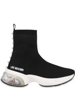 Moschino Logo-print sock-style sneakers