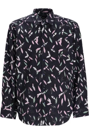 HUGO BOSS Abstract-print cotton shirt