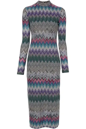 Missoni Zigzag-woven midi dress
