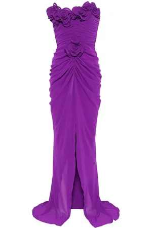 Ana Radu Floral-appliqué maxi dress