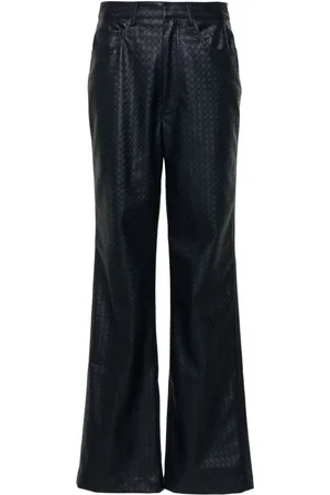 ROTATE Braided straight-leg trousers