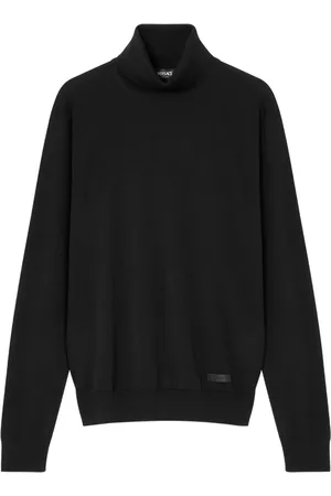 VERSACE Turtleneck silk-blend sweater