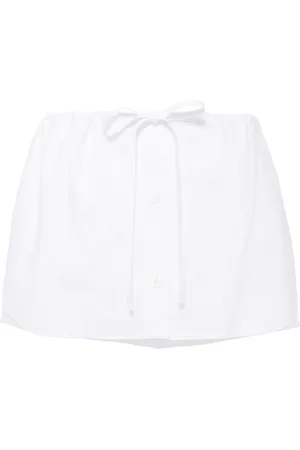 Alexander Wang Crystal-embellished cotton skort