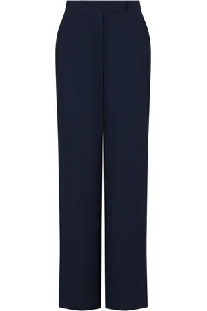 Emporio Armani High-waisted fine-ribbed trousers