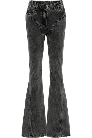 MUGLER Washed flared jeans