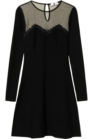 Twin-Set Embroidered-detailing mini dress