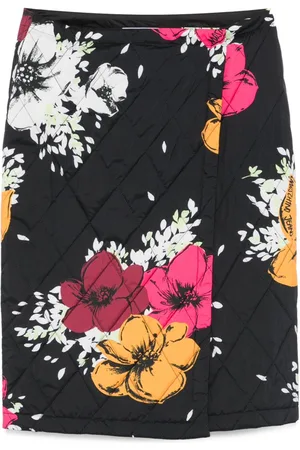 Moschino Flower print wrap midi skirt
