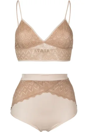 Lethicia Bronstein Lace-panel lingerie set (set of two)