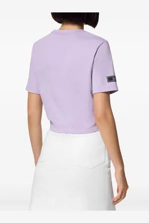 VERSACE Safety Pin cropped T-shirt