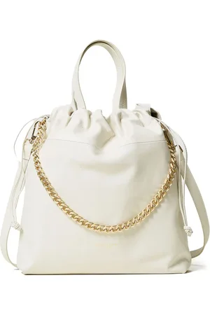 Twin-Set Drawstring leather tote bag
