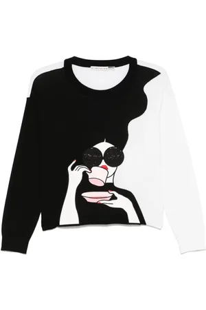 ALICE+OLIVIA Gleeson StaceFace sweater