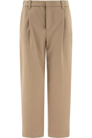 Brunello Cucinelli Single-pleat straight-leg trousers