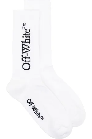 OFF-WHITE Bookish logo-intarsia socks