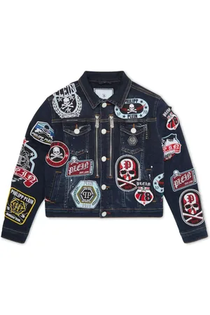 Philipp Plein Patch-detail denim jacket