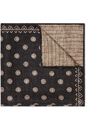 Brunello Cucinelli Printed silk pocket square