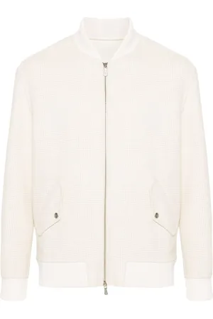 ELEVENTY Checkered bomber jacket