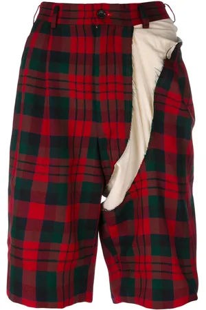 Comme des Garçons Deconstructed tartan Bermuda shorts