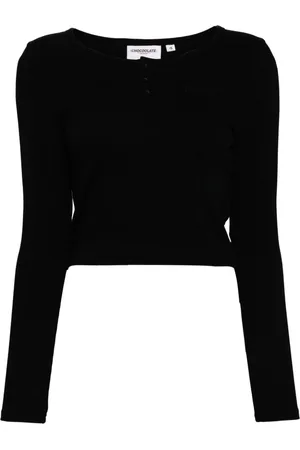 Chocoolate Logo-embroidered top