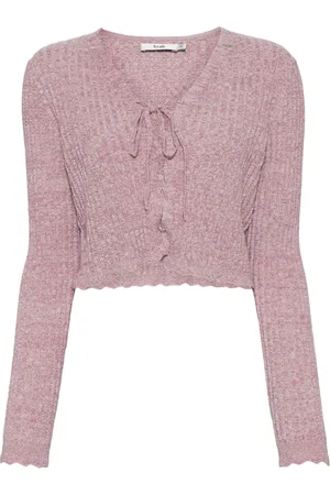 B+AB Cropped wool-blend cardigan