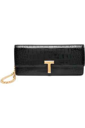 Tom Ford Embossed crocodile-effect clutch bag
