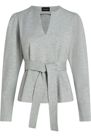Karl Lagerfeld V-neck belted sweatshirt
