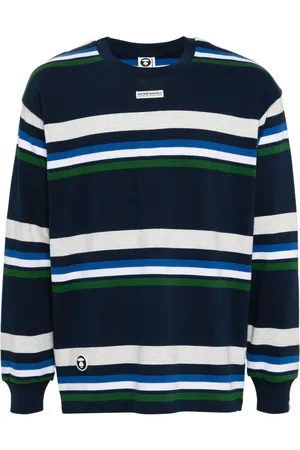 A Bathing Ape Horizontal-stripes long-sleeves T-shirt