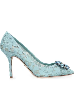 Dolce & Gabbana 90mm Rainbow Lace brooch-detail pumps