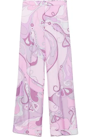 Puccini Orchidee-print trousers