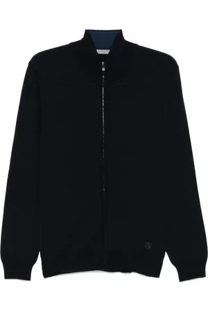 corneliani Logo-embroidered cardigan
