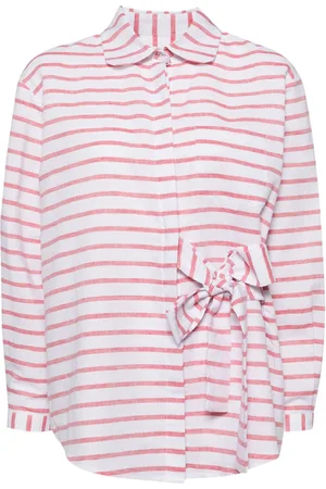 Bambah Striped tie belt shirt