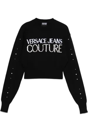 VERSACE Logo-embroidered sweater