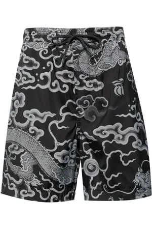 Maharishi Cloud Dragon-print swim shorts
