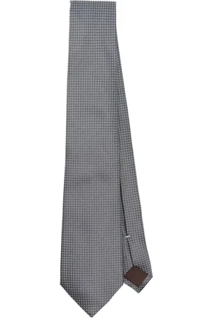 CANALI Patterned-jacquard silk tie