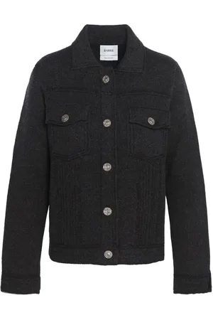 Barrie Contrast-stitching denim-effect jacket