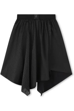 Givenchy All-over logo-print asymmetric skirt
