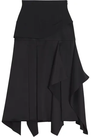 Lanvin Draped-detailing midi skirt
