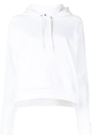 Moschino Logo-stripe drawstring hoodie