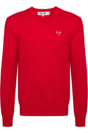Comme des Garçons Heart-patch wool jumper