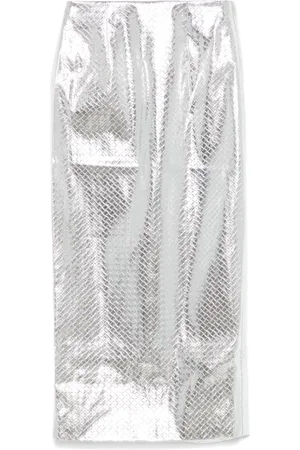 ROTATE Braided-effect pencil skirt