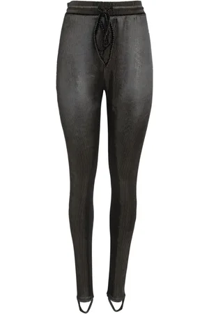 AMIR SLAMA Lurex-detail leggings
